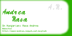 andrea masa business card